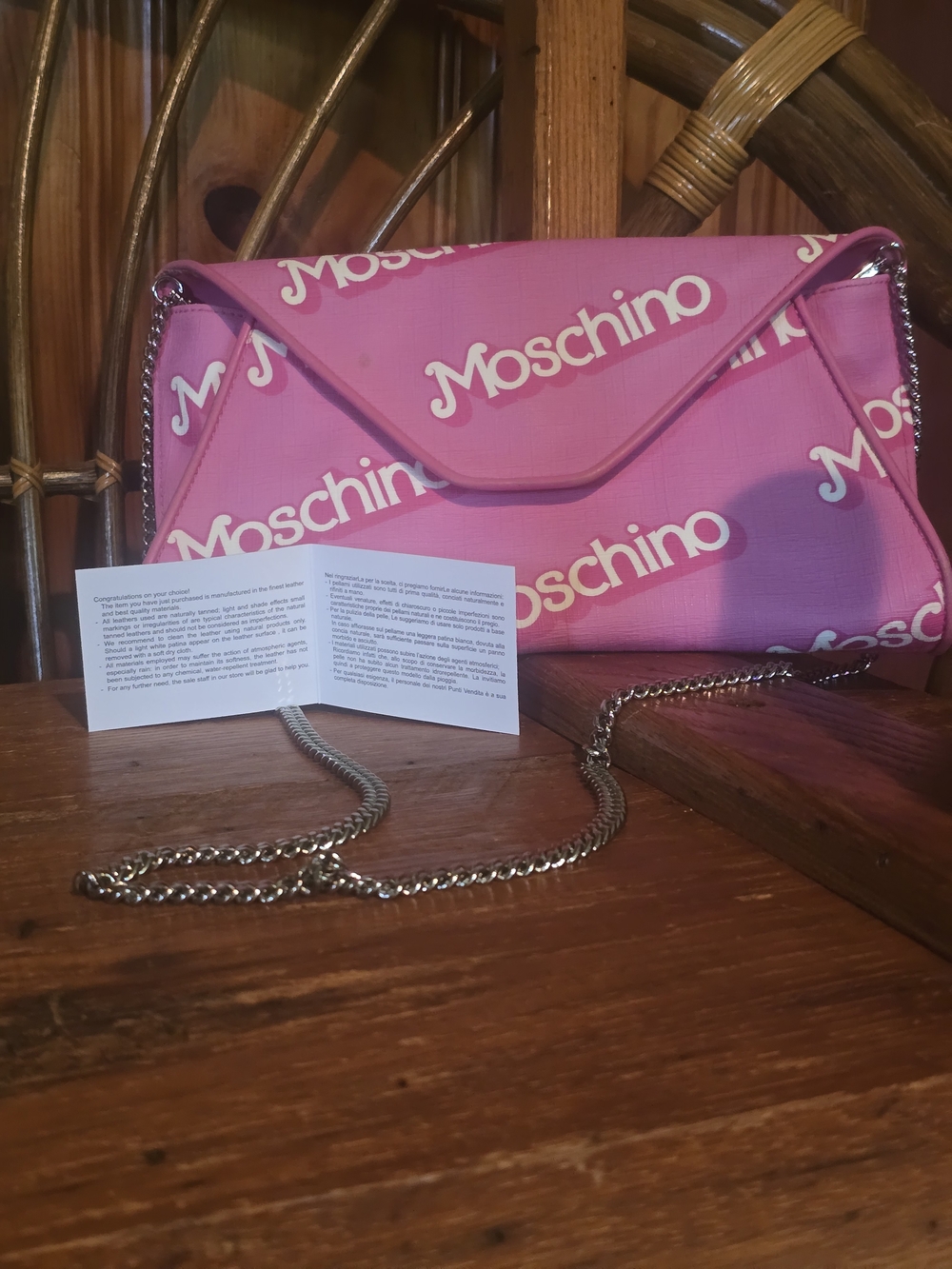 Moschino By Jeremy Scott Pink Barbie Logo Crossbody Bag - Picture 7 of 16